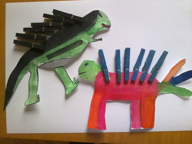 Dinosauři z kolíčků