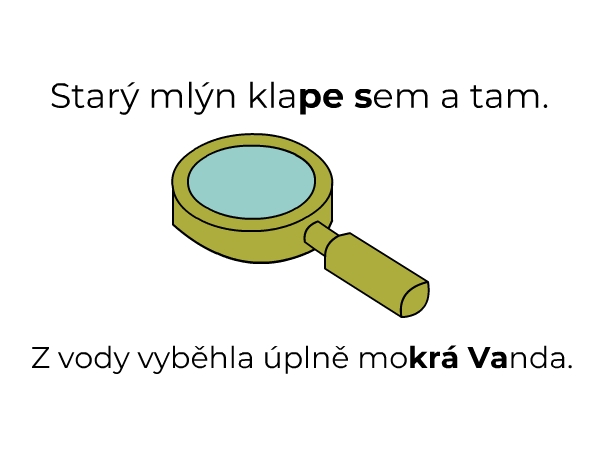 Skrývačky – slova ve větách